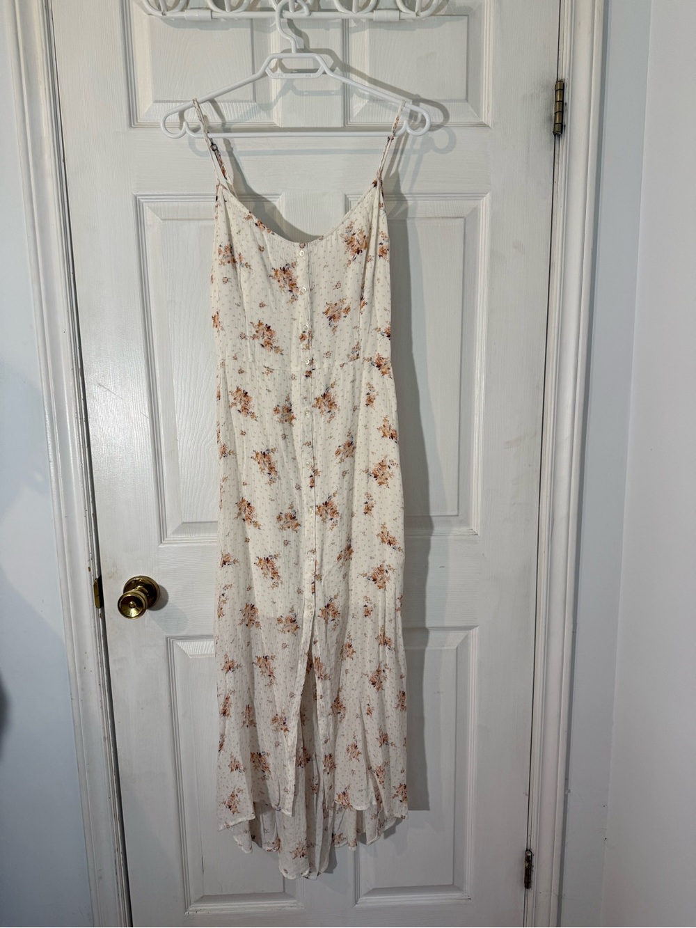 Hollister Maxi Dress with Rust Floral Print